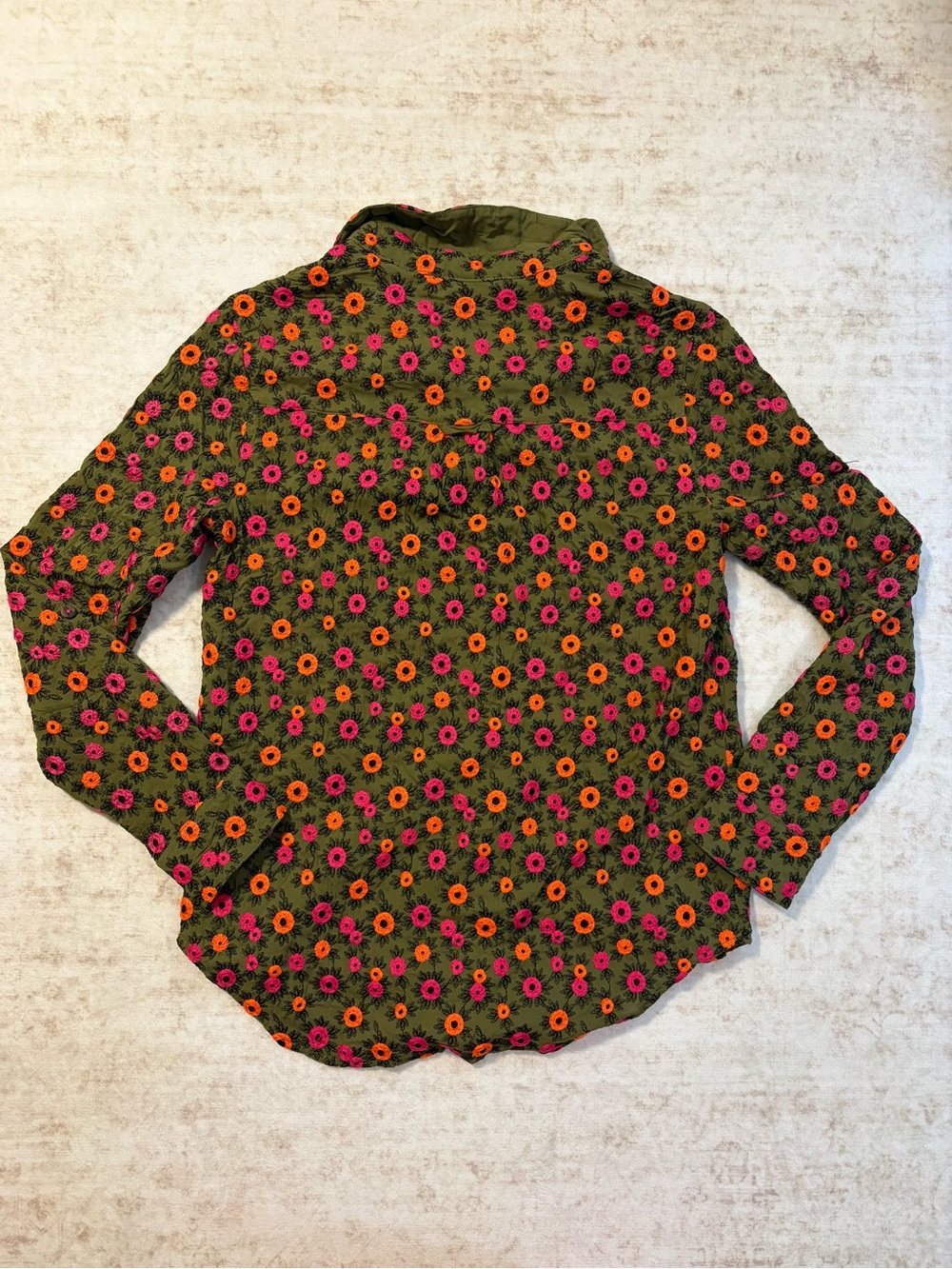ANTHROPOLOGIE X MAEVE 6 M Embroidered Button Down Floral Blouse - Picture 9 of 9